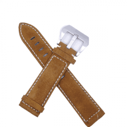 Klockarmband läder - brun mocka