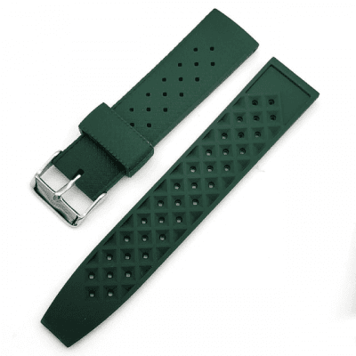 Tropic rubber watch strap - Green